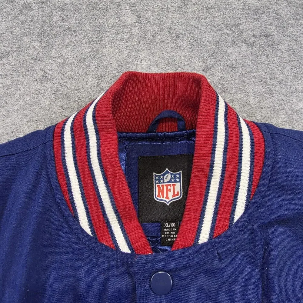 New‎ York Giants Varsity Jacket Mens XL Blue NFL Football Super Bowl Champions